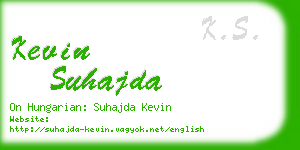 kevin suhajda business card